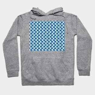 Blue Ghost Pattern Hoodie